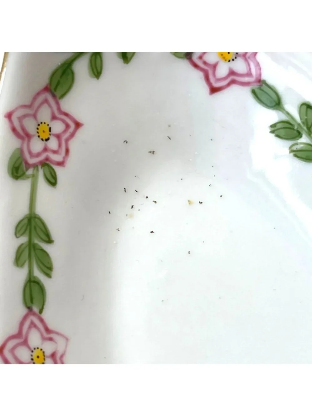Antique Nippon Porcelain Celery Tray Pink Floral 2 Salt Cellars Circa 1911 - 21